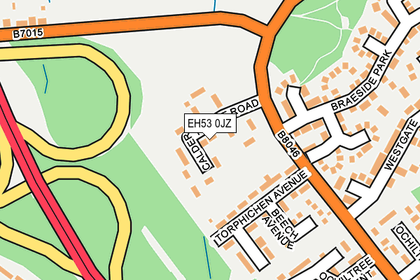 EH53 0JZ map - OS OpenMap – Local (Ordnance Survey)