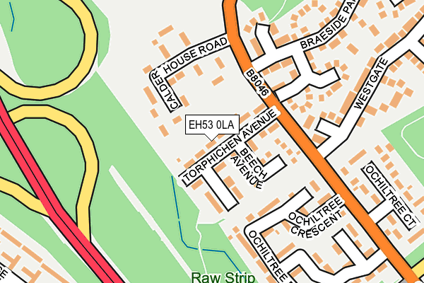 EH53 0LA map - OS OpenMap – Local (Ordnance Survey)