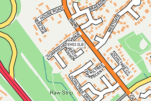 EH53 0LB map - OS OpenMap – Local (Ordnance Survey)