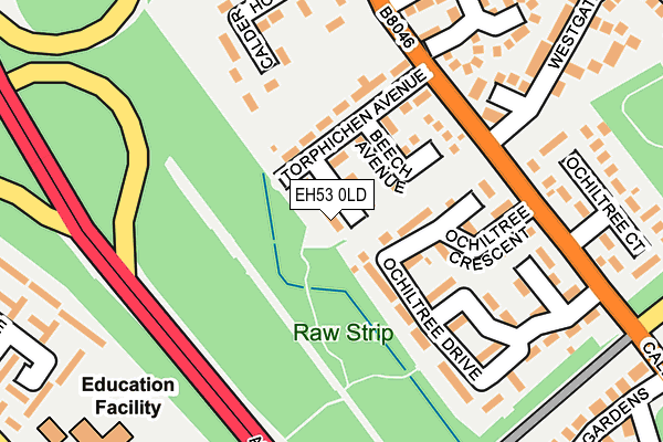 EH53 0LD map - OS OpenMap – Local (Ordnance Survey)