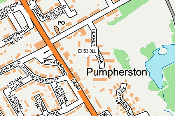 EH53 0LL map - OS OpenMap – Local (Ordnance Survey)