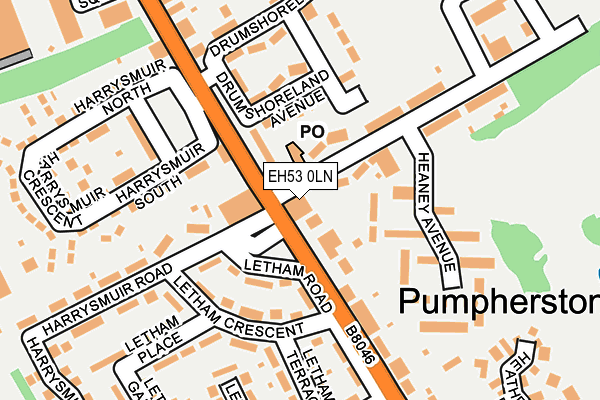 EH53 0LN map - OS OpenMap – Local (Ordnance Survey)