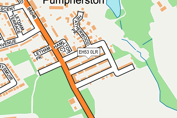 EH53 0LR map - OS OpenMap – Local (Ordnance Survey)