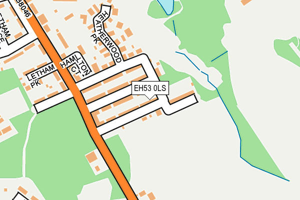 EH53 0LS map - OS OpenMap – Local (Ordnance Survey)