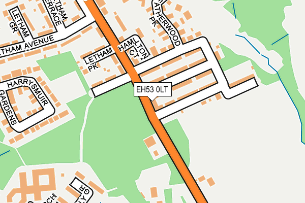 EH53 0LT map - OS OpenMap – Local (Ordnance Survey)