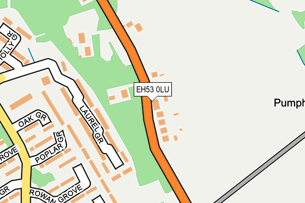 EH53 0LU map - OS OpenMap – Local (Ordnance Survey)