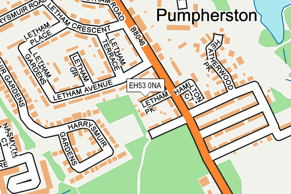 EH53 0NA map - OS OpenMap – Local (Ordnance Survey)