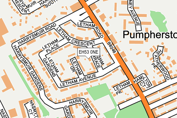 EH53 0NE map - OS OpenMap – Local (Ordnance Survey)