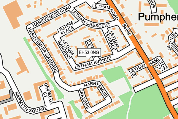 EH53 0NG map - OS OpenMap – Local (Ordnance Survey)