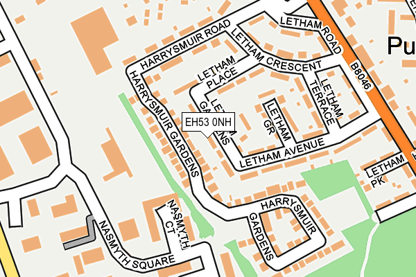 EH53 0NH map - OS OpenMap – Local (Ordnance Survey)