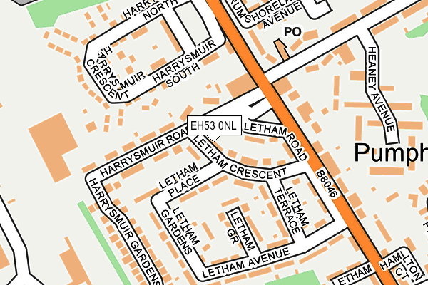 EH53 0NL map - OS OpenMap – Local (Ordnance Survey)