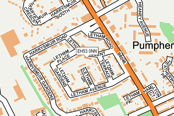 EH53 0NN map - OS OpenMap – Local (Ordnance Survey)