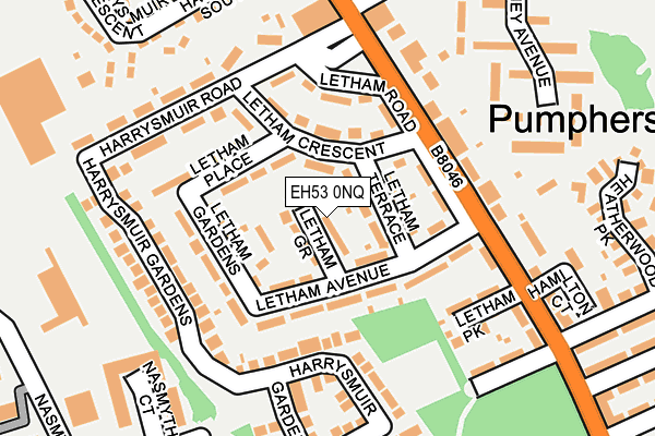 EH53 0NQ map - OS OpenMap – Local (Ordnance Survey)