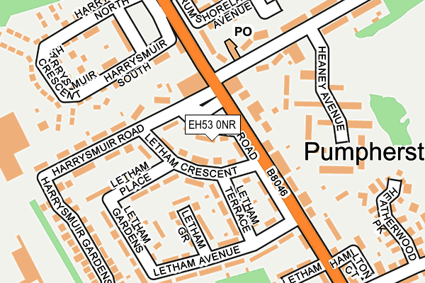 EH53 0NR map - OS OpenMap – Local (Ordnance Survey)