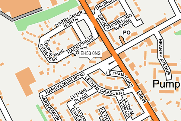 EH53 0NS map - OS OpenMap – Local (Ordnance Survey)