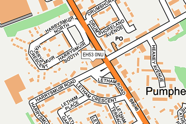 EH53 0NU map - OS OpenMap – Local (Ordnance Survey)