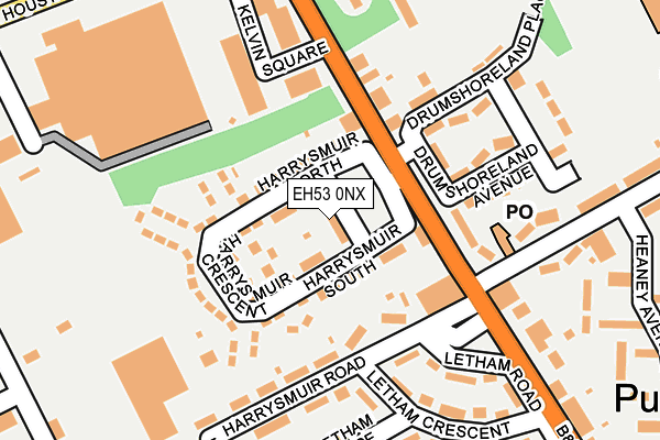 EH53 0NX map - OS OpenMap – Local (Ordnance Survey)