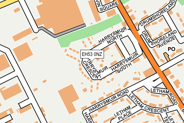 EH53 0NZ map - OS OpenMap – Local (Ordnance Survey)