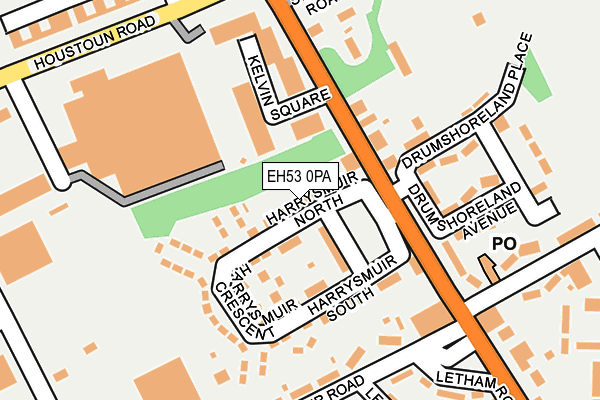 EH53 0PA map - OS OpenMap – Local (Ordnance Survey)