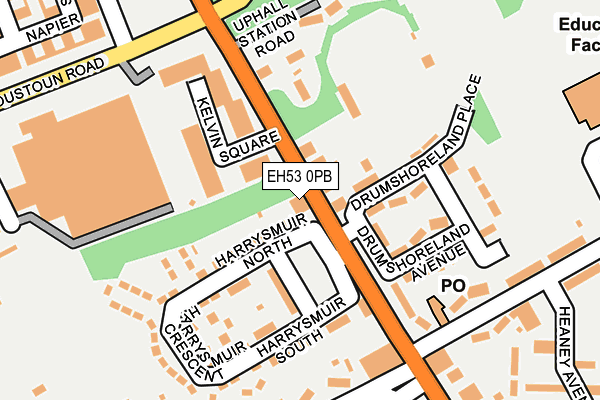 EH53 0PB map - OS OpenMap – Local (Ordnance Survey)