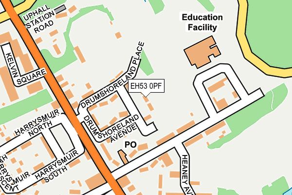 EH53 0PF map - OS OpenMap – Local (Ordnance Survey)