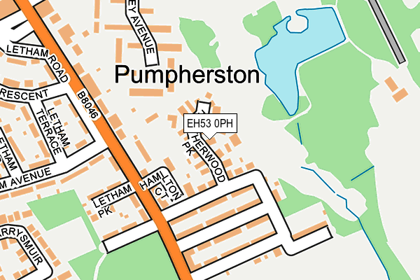 EH53 0PH map - OS OpenMap – Local (Ordnance Survey)