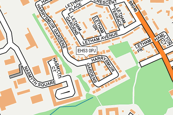 EH53 0PJ map - OS OpenMap – Local (Ordnance Survey)