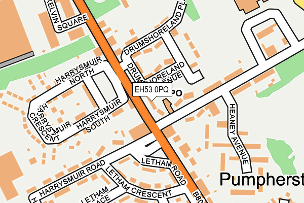 EH53 0PQ map - OS OpenMap – Local (Ordnance Survey)