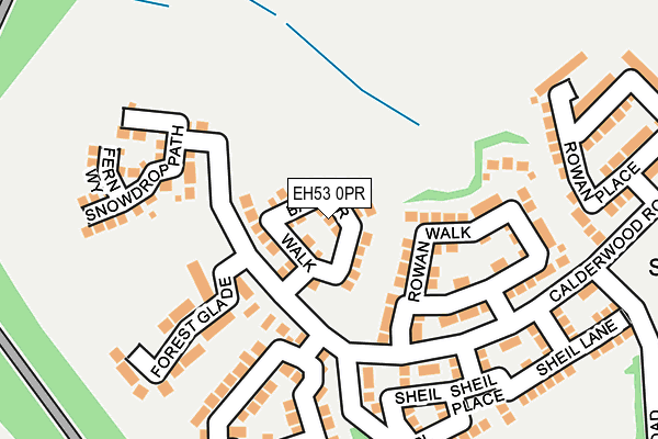 EH53 0PR map - OS OpenMap – Local (Ordnance Survey)