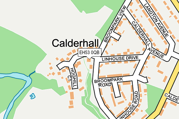 EH53 0QB map - OS OpenMap – Local (Ordnance Survey)