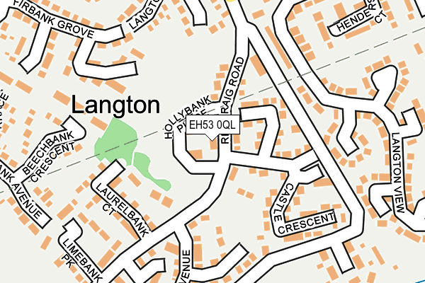 EH53 0QL map - OS OpenMap – Local (Ordnance Survey)