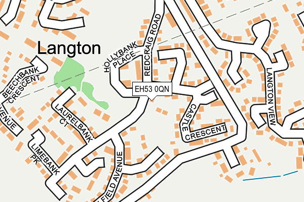 EH53 0QN map - OS OpenMap – Local (Ordnance Survey)