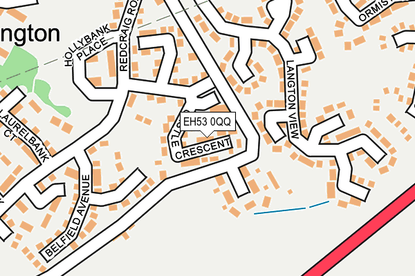 EH53 0QQ map - OS OpenMap – Local (Ordnance Survey)