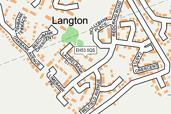 EH53 0QS map - OS OpenMap – Local (Ordnance Survey)