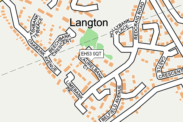 EH53 0QT map - OS OpenMap – Local (Ordnance Survey)