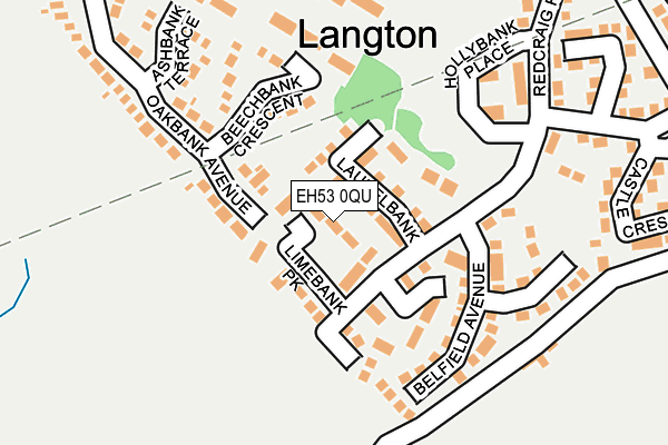 EH53 0QU map - OS OpenMap – Local (Ordnance Survey)