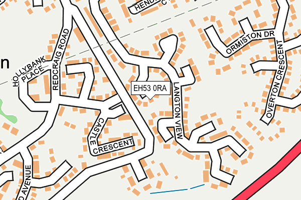 EH53 0RA map - OS OpenMap – Local (Ordnance Survey)