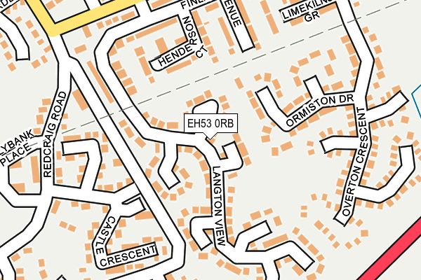 EH53 0RB map - OS OpenMap – Local (Ordnance Survey)