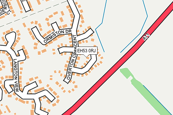 EH53 0RJ map - OS OpenMap – Local (Ordnance Survey)