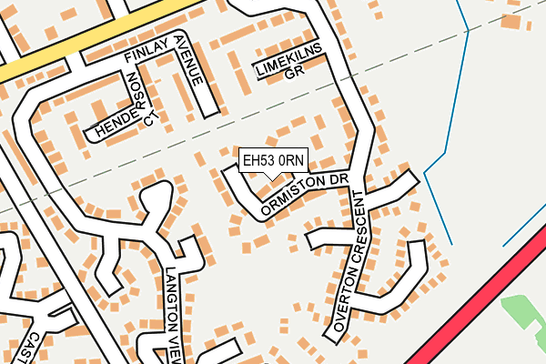 EH53 0RN map - OS OpenMap – Local (Ordnance Survey)