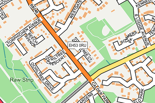 EH53 0RU map - OS OpenMap – Local (Ordnance Survey)