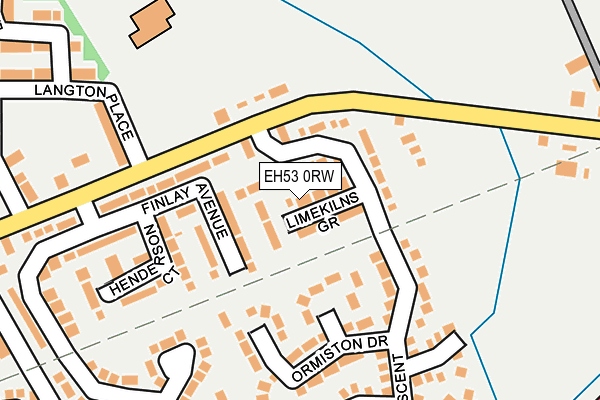 EH53 0RW map - OS OpenMap – Local (Ordnance Survey)