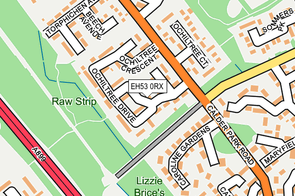 EH53 0RX map - OS OpenMap – Local (Ordnance Survey)