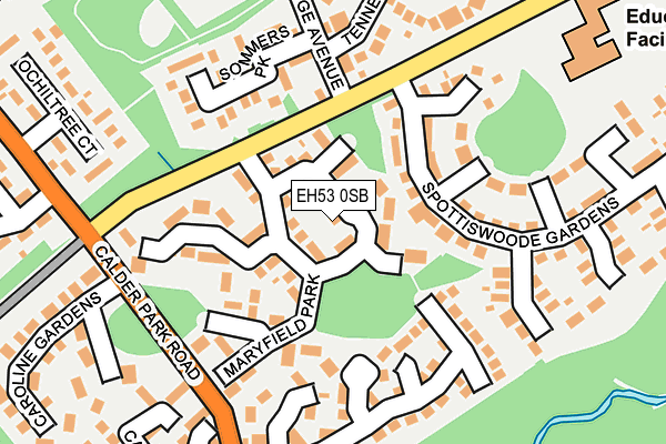 EH53 0SB map - OS OpenMap – Local (Ordnance Survey)