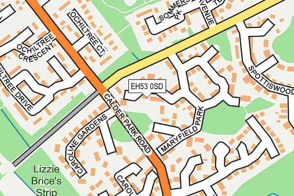 EH53 0SD map - OS OpenMap – Local (Ordnance Survey)