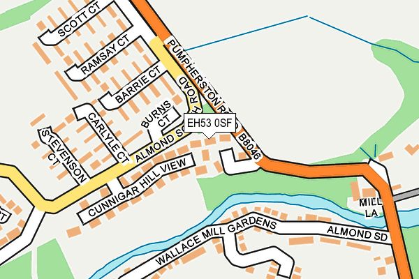 EH53 0SF map - OS OpenMap – Local (Ordnance Survey)