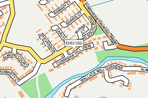 EH53 0SG map - OS OpenMap – Local (Ordnance Survey)