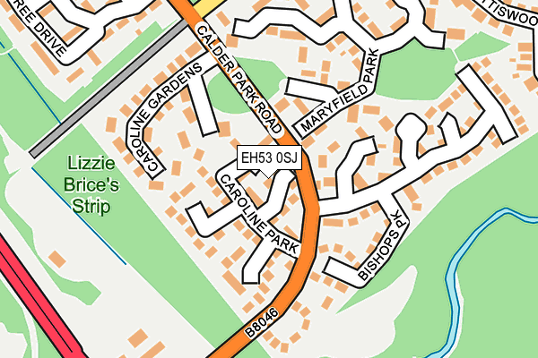 EH53 0SJ map - OS OpenMap – Local (Ordnance Survey)