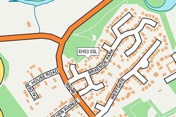 EH53 0SL map - OS OpenMap – Local (Ordnance Survey)