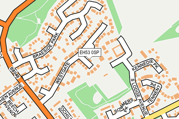 EH53 0SP map - OS OpenMap – Local (Ordnance Survey)